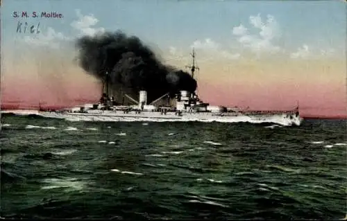 Ak Deutsches Kriegsschiff, SMS Moltke, Kaiserliche Marine