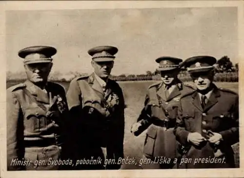 Ak Tschechoslowakei, General Svoboda, General Bocek, General Liska