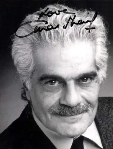 Foto Schauspieler Omar Sharif, Autogramm