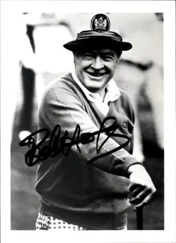 Foto Schauspieler und Komiker Bob Hope, Autogramm