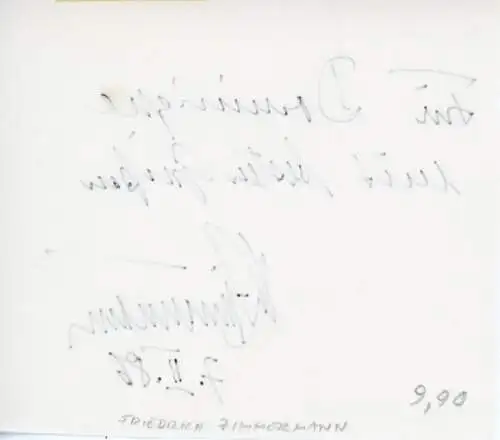 Autogramm Friedrich Zimmermann, Bundesinnenminister, 1986