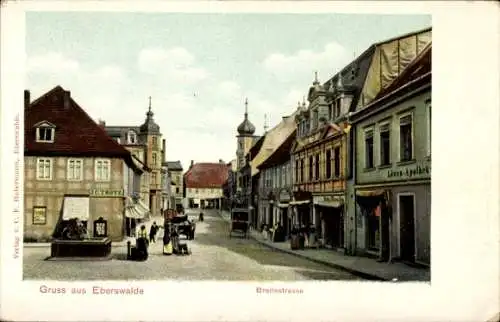 Ak Eberswalde Brandenburg, Breitestraße, Löwenapotheke