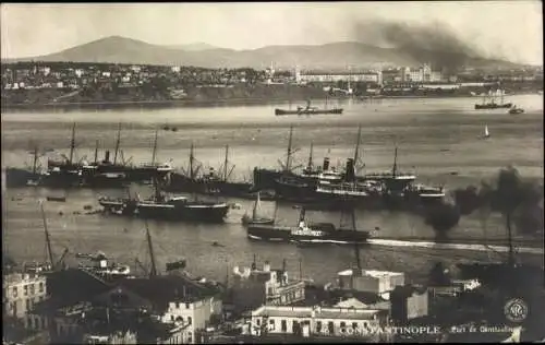 Ak Konstantinopel Istanbul Türkei, Port, Hafen