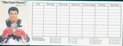 Stundenplan Reklame, Capri Sonne, Muhammad Ali
