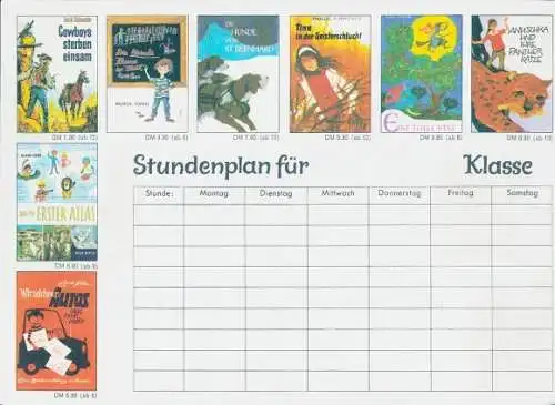 Stundenplan Reklame, Boje-Verlag, Bücher