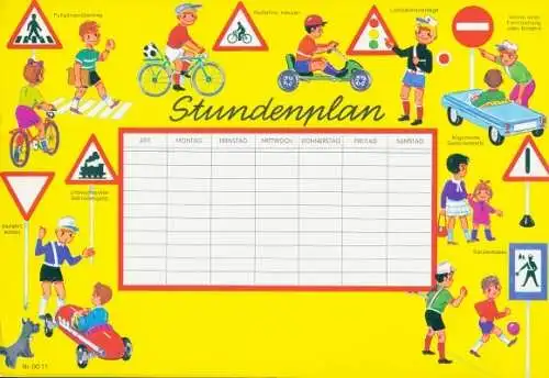 Stundenplan, Verkehrserziehung, Favorit-Verlag