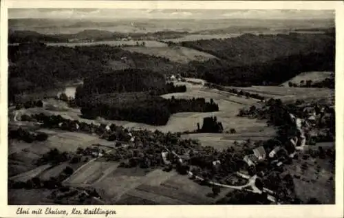 Ak Ebni Kaisersbach in Baden Württemberg, Ebnisee, Fliegeraufnahme