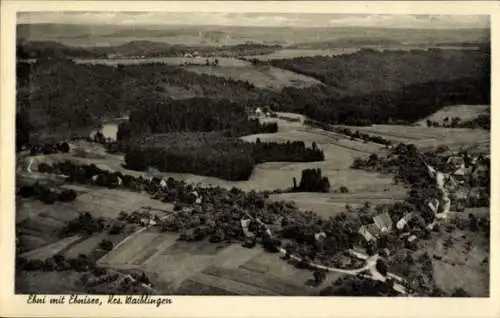 Ak Ebni Kaisersbach in Baden Württemberg, Ebnisee, Fliegeraufnahme