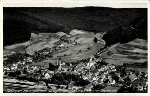 Ak Klosterreichenbach Baiersbronn im Schwarzwald, Fliegeraufnahme