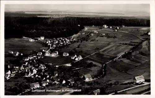 Ak Hallwangen Dornstetten im Schwarzwald Württemberg, Fliegeraufnahme