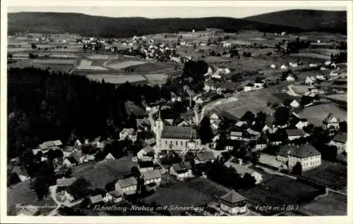 Ak Fichtelberg im Fichtelgebirge Oberfranken Bayern, Fliegeraufnahme