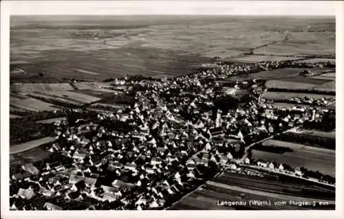 Ak Langenau in Württemberg, Fliegeraufnahme