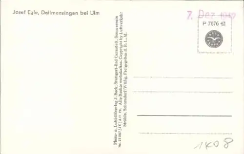 Ak Dellmansingen Erbach in Württemberg, Fliegeraufnahme