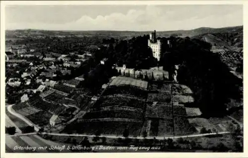 Ak Ortenberg in Baden, Schloss Ortenberg, Fliegeraufnahme