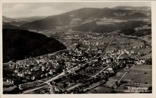 Ak Schopfheim in Baden, Fliegeraufnahme