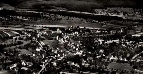 Ak Ottenhausen Straubenhardt im Schwarzwald, Fliegeraufnahme