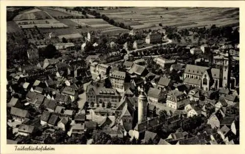 Ak Tauberbischofsheim in Baden, Fliegeraufnahme