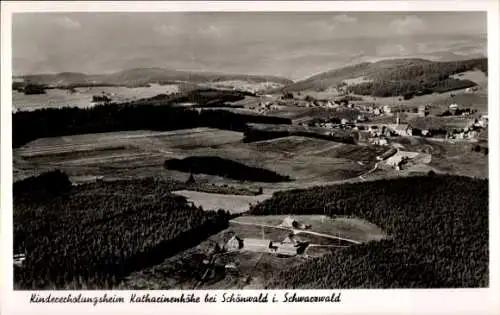 Ak Schönwald im Schwarzwald, Kindererholungsheim Katharinenhöhe, Fliegeraufnahme