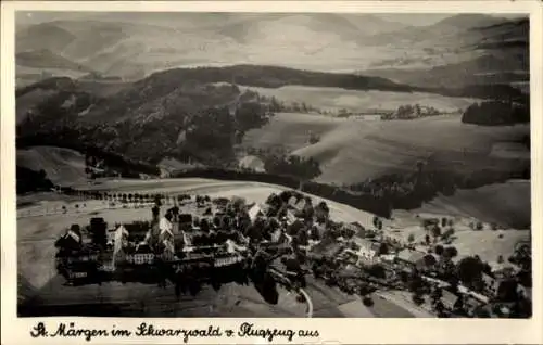 Ak Sankt Märgen im Schwarzwald, Fliegeraufnahme