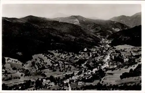 Ak Sulzburg im Markgräflerland Baden Schwarzwald, Fliegeraufnahme