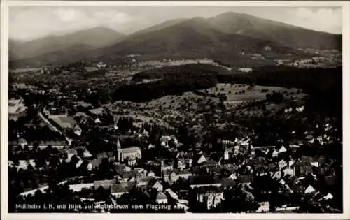 Ak Müllheim in Baden, Panorama, Hochblauen, Fliegeraufnahme