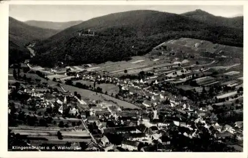 Ak Klingenmünster an der Weinstraße Pfalz, Fliegeraufnahme