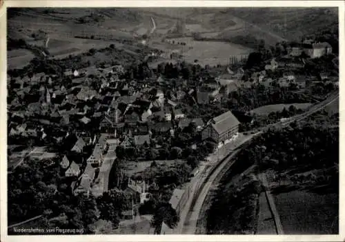 Ak Niederstetten in Baden Württemberg, Fliegeraufnahme