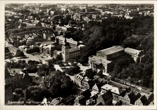 Ak Darmstadt in Hessen, Fliegeraufnahme