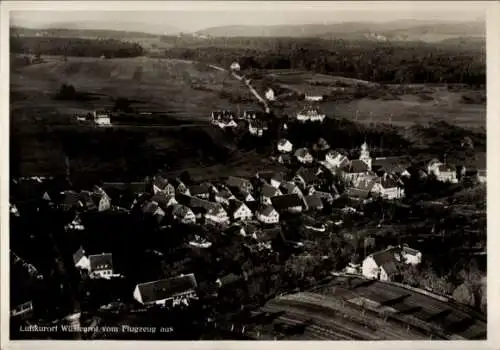 Ak Wüstenrot Baden Württemberg, Panoramaansicht von Ortschaft, Fliegeraufnahme