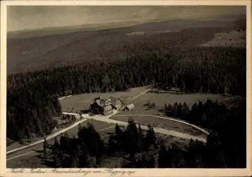 Ak Kniebis Freudenstadt im Schwarzwald, Alexanderschanze, Fliegeraufnahme