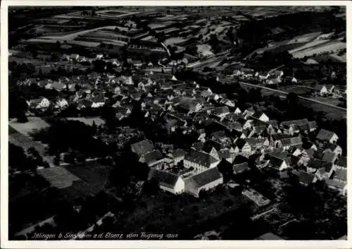 Ak Ittlingen im Kraichgau, Fliegeraufnahme