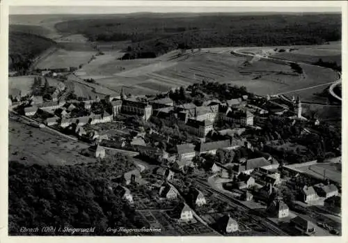 Ak Ebrach im Steigerwald Oberfranken, Fliegeraufnahme