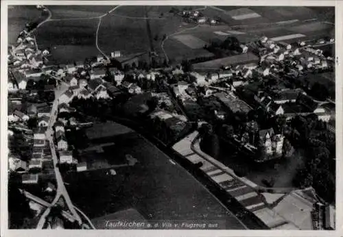 Ak Taufkirchen an der Vils Oberbayern, Fliegeraufnahme