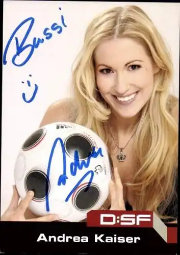 Ak Andrea Kaiser, Portrait, Fussball, Autogramm