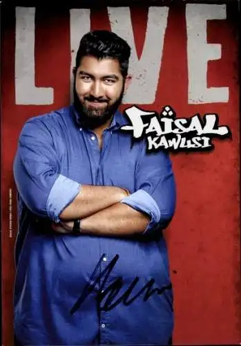 Ak Comedian Faisal Kawlisi, Portrait, Autogramm