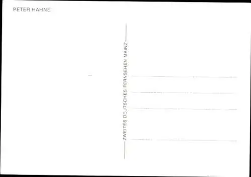 Ak Nachrichtensprecher Peter Hahne, Portrait, Autogramm