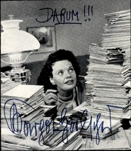 Ak Sängerin Margot Hielscher, Portrait, Autogramm