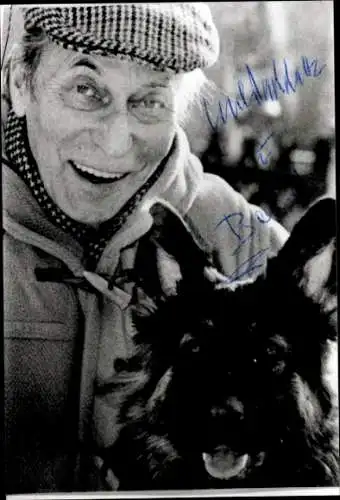 Ak Schauspieler Karl Raddatz, Portrait mit Hund, Autogramm