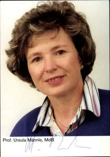 Ak MdB Prof. Ursula Männle, Portrait, Autogramm