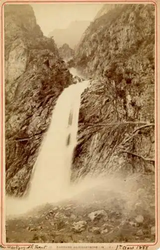 Kabinettfoto Pissevache im Wallis, Kaskaden 1888