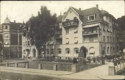 Ak Baden Baden am Schwarzwald, Pension Pfälzer Hof, Fröhliches Neujahr