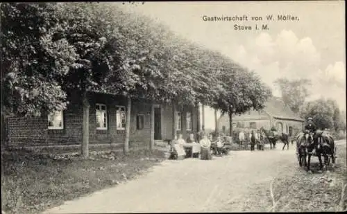 Ak Stove Boiensdorf in Mecklenburg, Gastwirtschaft von W. Möller