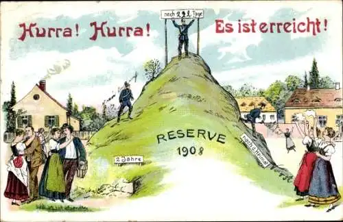 Ak Hurra, Hurra, Es ist erreicht, Reserve 1908, Bergfest