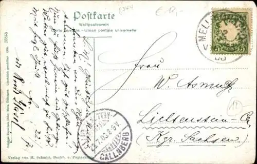 Ak Mellrichstadt in Unterfranken, an der Stadtmauer