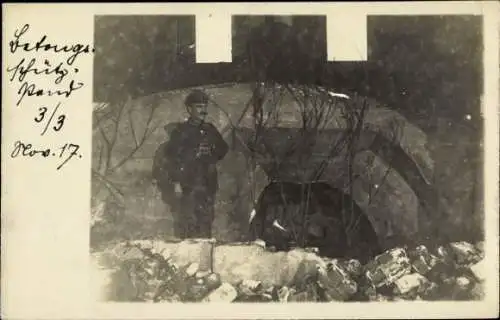 Foto Ak Deutscher Soldat in Uniform, Portrait