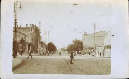 Foto Ak Mykolajiw Nikolajew Ukraine, Hauptstraße, Juni 1918