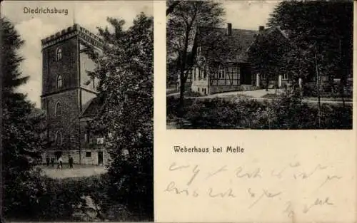 Ak Weberhaus Melle in Niedersachsen, Diedrichsburg