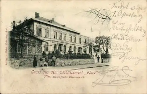 Ak Kiel, Etablissement Flora, Eckernförder Chaussee 43