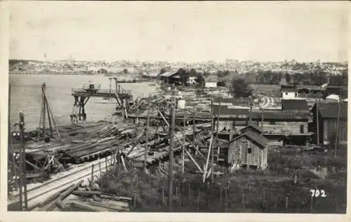 Foto Ak Beograd Belgrad Serbien, vom Hafen aus gesehen