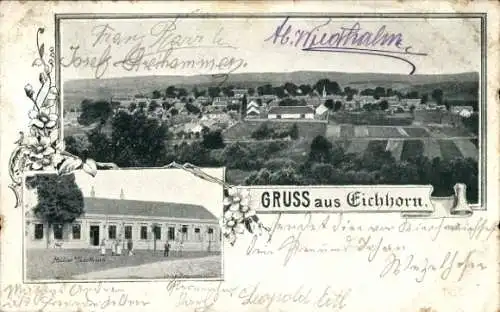 Ak Eichhorn Zistersdorf Niederösterreich, Panorama, Müllers Gasthaus